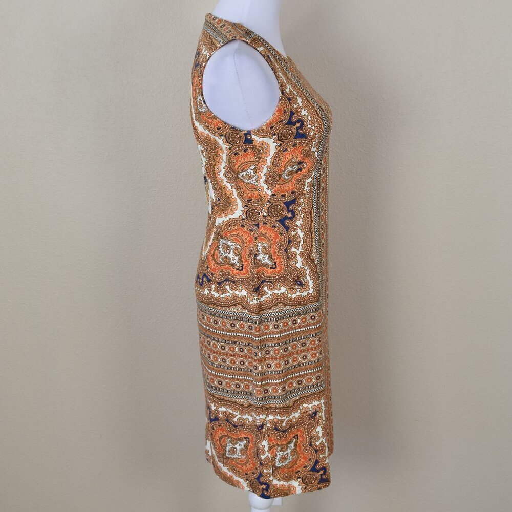 J. McLaughlin Gold Paisley Catalina Cloth Sophia Sheath Dress - S - Picture 5 of 10